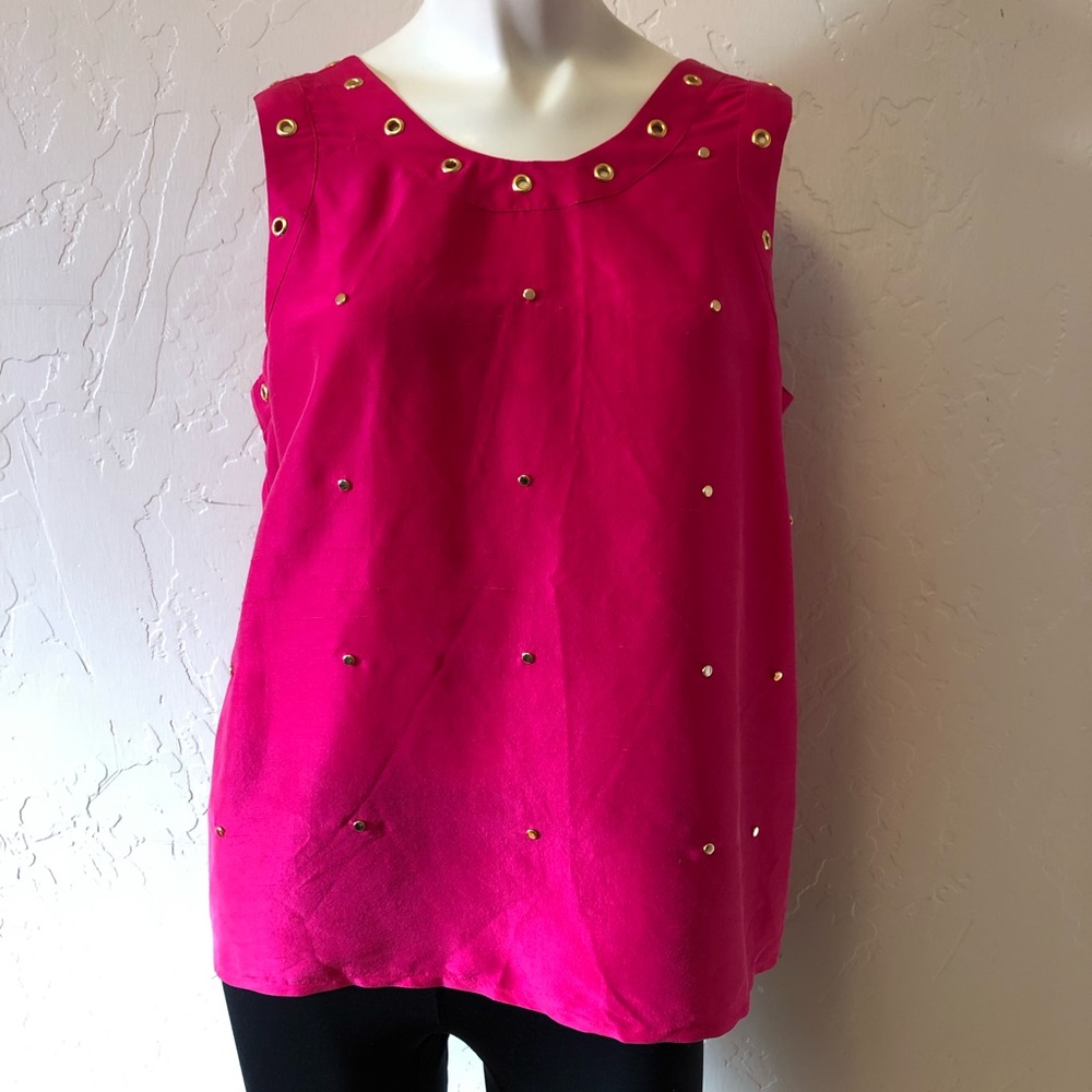 Memphis Pink Grommet StuddedTank Top